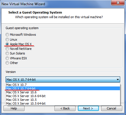 mac os x lion 10.7 for vmware windows 7-64 bit